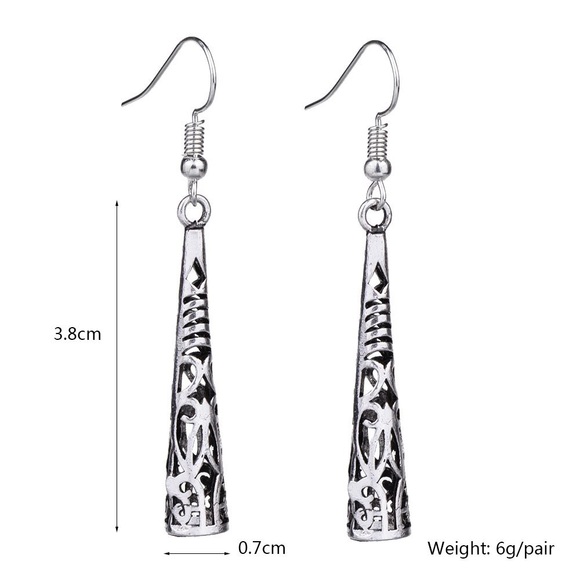 Any 2/$20! Antiqued Silver Boho Totem Earrings - Picture 7 of 9